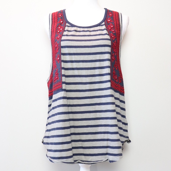 Free People Tops - Free People Striped Scoop Neck Sleeveless Top